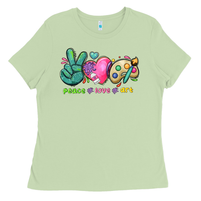 Peace Love Art Ladies Tee by NancyCooperArtShop | Teevron