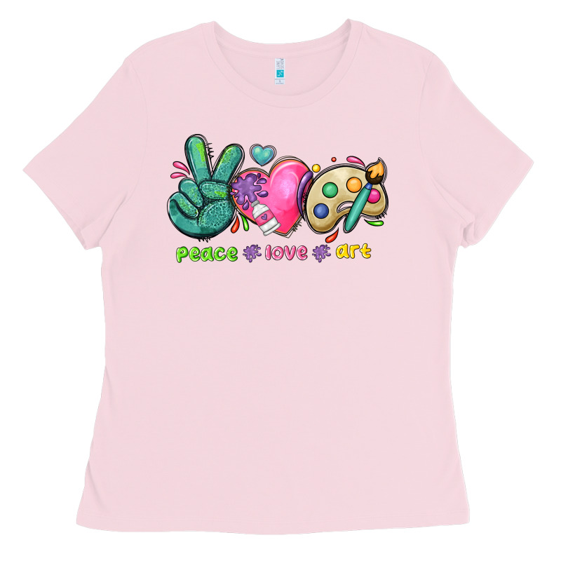 Peace Love Art Ladies Tee by NancyCooperArtShop | Teevron
