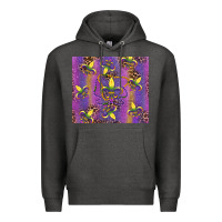 Charcoal Heather mardi gras fleur de lis Premium Hoodie - RanaPortraitStore