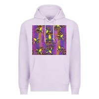 Lilac mardi gras fleur de lis Premium Hoodie - RanaPortraitStore