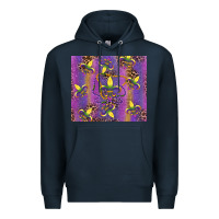 Navy mardi gras fleur de lis Premium Hoodie - RanaPortraitStore