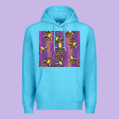 Mardi Gras Fleur De Lis Premium Hoodie Designed By Ranaportraitstore