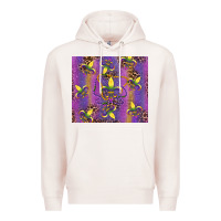 Pale Pink mardi gras fleur de lis Premium Hoodie - RanaPortraitStore