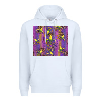 White mardi gras fleur de lis Premium Hoodie - RanaPortraitStore