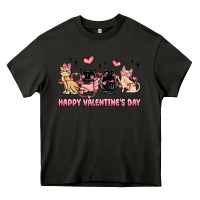 Asphalt happy valentines day cats Heavy Core Tee - MaliasSmallBusiness