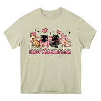 Mossy happy valentines day cats Heavy Core Tee - MaliasSmallBusiness