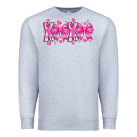 Heather Grey XOXO Valentines Premium Sweatshirt - CowhideDigitalArt