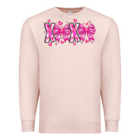 Pale Pink XOXO Valentines Premium Sweatshirt - CowhideDigitalArt