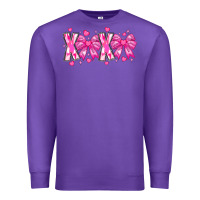 Purple XOXO Valentines Premium Sweatshirt - CowhideDigitalArt