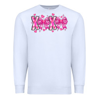 White XOXO Valentines Premium Sweatshirt - CowhideDigitalArt