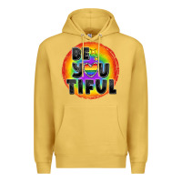 Antique Gold Be you tiful pride Premium Hoodie - FaDigitalArtStudio