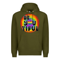Army Green Be you tiful pride Premium Hoodie - FaDigitalArtStudio