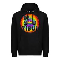 Black Be you tiful pride Premium Hoodie - FaDigitalArtStudio