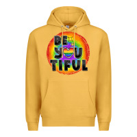 Mustard Be you tiful pride Premium Hoodie - FaDigitalArtStudio
