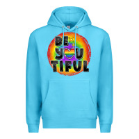 Ocean Blue Be you tiful pride Premium Hoodie - FaDigitalArtStudio