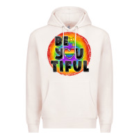 Pale Pink Be you tiful pride Premium Hoodie - FaDigitalArtStudio