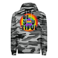 Slate Camo Be you tiful pride Premium Hoodie - FaDigitalArtStudio