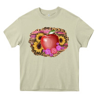 Mossy apple sunflower back to school background Heavy Core Tee - AdoDesignShop