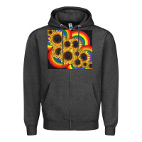 Charcoal Heather Pride sunflower tumbler Zipper Hoodie - FaDigitalArtStudio