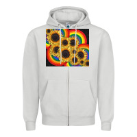 Dove Grey Pride sunflower tumbler Zipper Hoodie - FaDigitalArtStudio