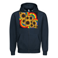 Navy Pride sunflower tumbler Zipper Hoodie - FaDigitalArtStudio