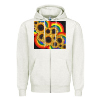 Oatmeal Heather Pride sunflower tumbler Zipper Hoodie - FaDigitalArtStudio