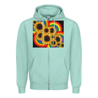Seafoam Pride sunflower tumbler Zipper Hoodie - FaDigitalArtStudio