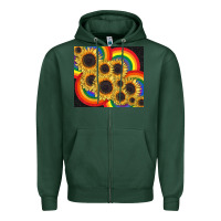 Sports Green Pride sunflower tumbler Zipper Hoodie - FaDigitalArtStudio
