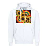 White Pride sunflower tumbler Zipper Hoodie - FaDigitalArtStudio