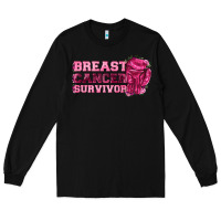 Black Breast Cancer Survivor Long Sleeve Tee - texasbilliewilder