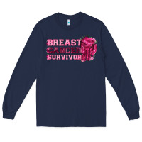 Navy Breast Cancer Survivor Long Sleeve Tee - texasbilliewilder