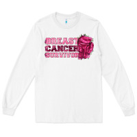 White Breast Cancer Survivor Long Sleeve Tee - texasbilliewilder