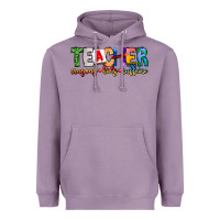Lavender Teacher Cryons Kids Caffeine Heavyweight Hoodie - CowhideDigitalArt