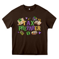 Chocolate Brown tax preparer Heavy Core Tee - MaliasSmallBusiness