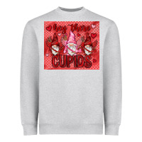 Heather Grey Hey there Cupids with gnomies tumbler Heavyweight Sweatshirt - HowdyJamesFarm