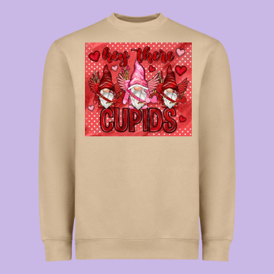 Hey There Cupids With Gnomies Tumbler Heavyweight Sweatshirt Designed By Howdyjamesfarm