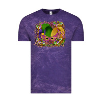 Cloud Purple mardi gras mask king cake Vintage Tee - RanaPortraitStore