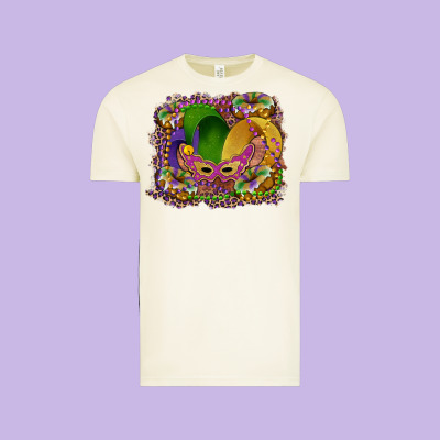 Mardi Gras Mask King Cake Vintage Tee Designed By Ranaportraitstore