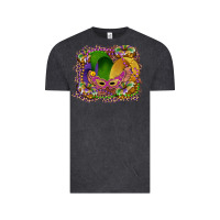 Vintage Black mardi gras mask king cake Vintage Tee - RanaPortraitStore