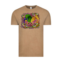 Vintage Coffee mardi gras mask king cake Vintage Tee - RanaPortraitStore
