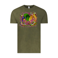 Vintage Olive mardi gras mask king cake Vintage Tee - RanaPortraitStore