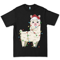 Black christmas llama Premium Tee - MaliasSmallBusiness