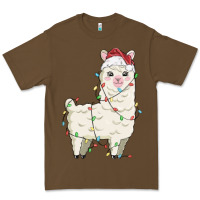 Cacao christmas llama Premium Tee - MaliasSmallBusiness