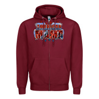 Burgundy American Mama Mother's Day Zipper Hoodie - FaDigitalArtStudio