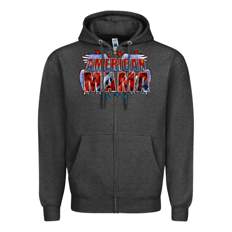 American Mama Mother's Day Zipper Hoodie by FaDigitalArtStudio | Teevron
