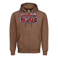 Chestnut American Mama Mother's Day Zipper Hoodie - FaDigitalArtStudio