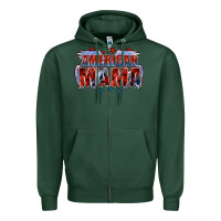 Sports Green American Mama Mother's Day Zipper Hoodie - FaDigitalArtStudio