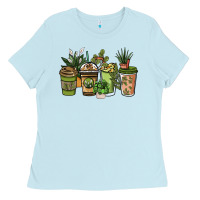 Baby Blue plant lover coffee cups Ladies Tee - NancyCooperArtShop