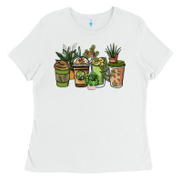 White plant lover coffee cups Ladies Tee - NancyCooperArtShop