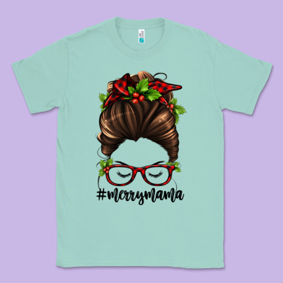 Christmas Merry Mama Classic Tee Designed By Jasminsmagicworld